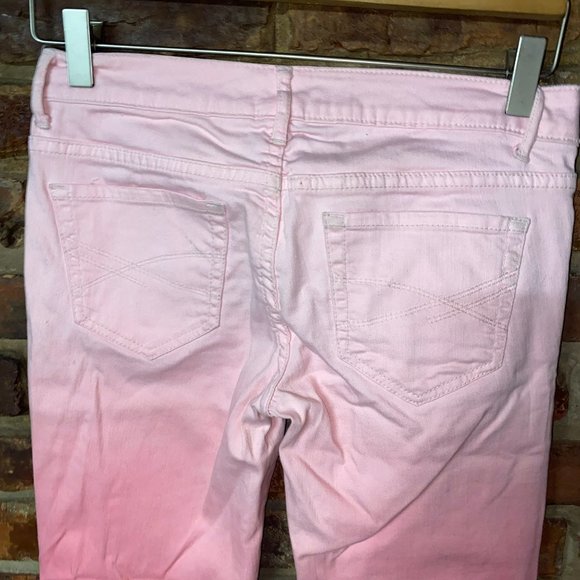 Aeropostale Pink Ombre Denim Skinny jeans Women's Size 3/4 - Picture 6 of 8